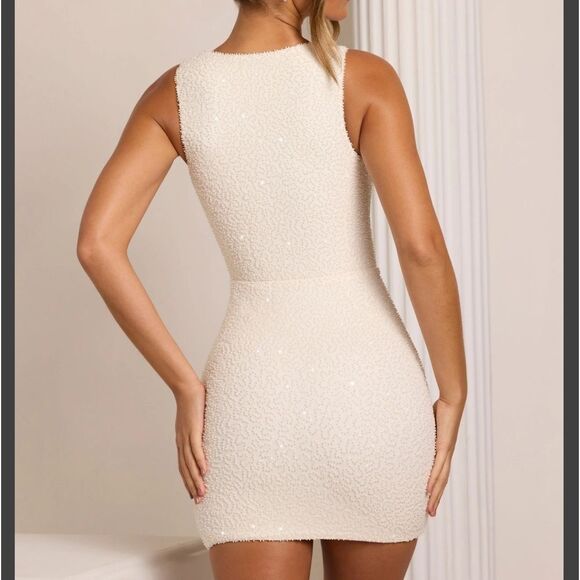 Oh Polly ALSACE
Embellished Square Neck Mini Dress in White Size 6 NWT in packag - Picture 3 of 8